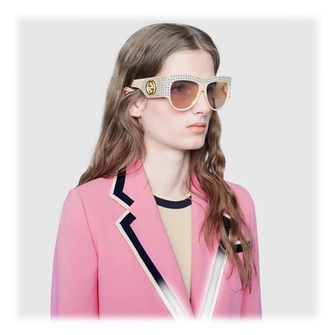 gucci oversized crystal sunglasses|oversized gucci sunglasses for women.